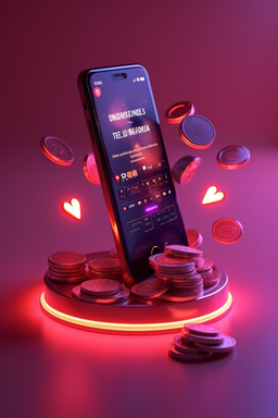 Smartphone con app casino
